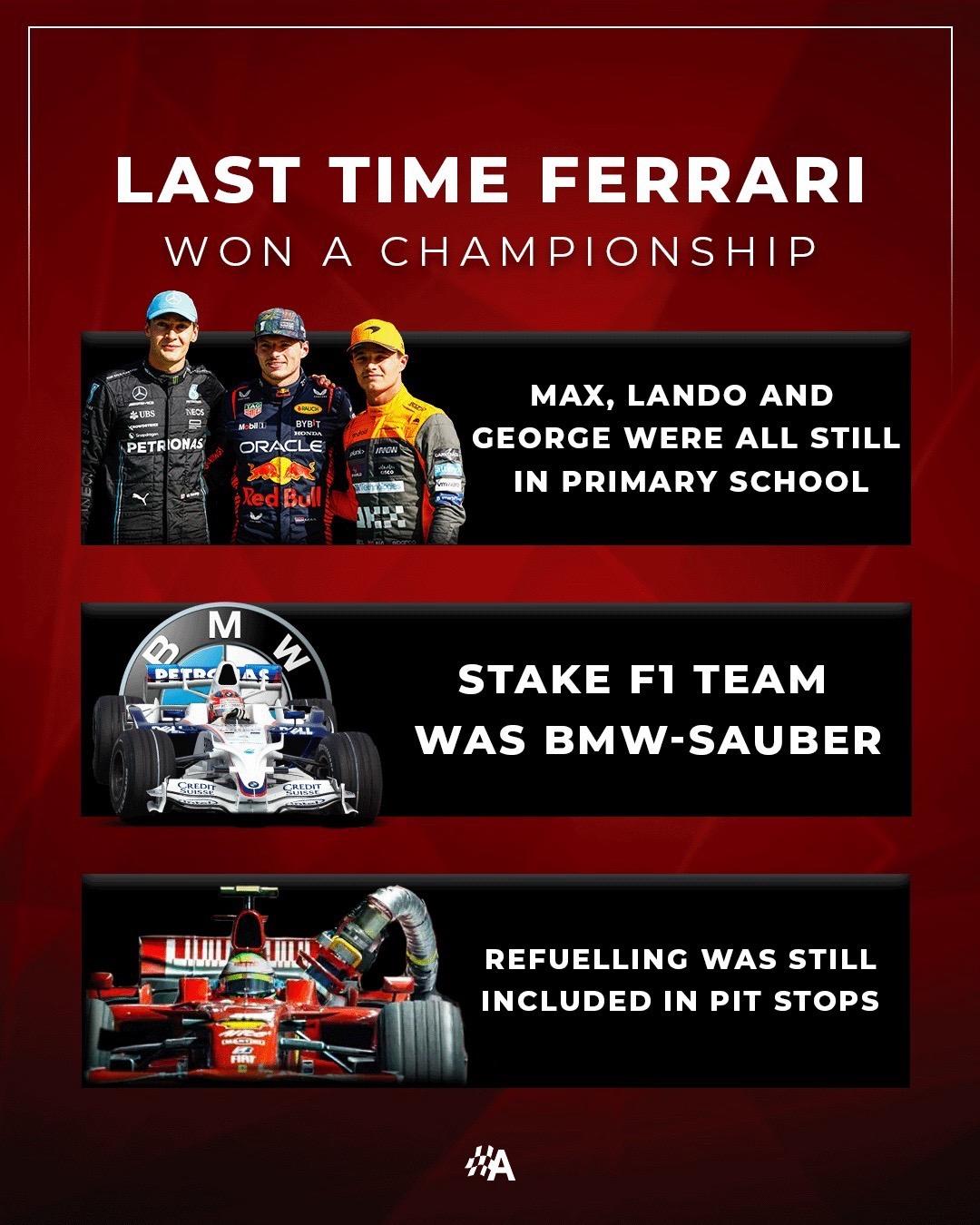 包含法拉利横扫威廉姆斯，拉塞尔关键制胜的词条